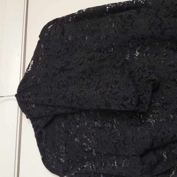 Reap What You Sew Crafts Elegant Black Lace Women's Blouse - Picture 12 of 16